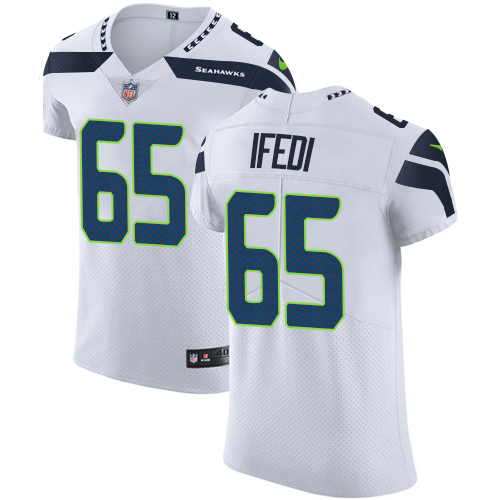 Nike Seahawks #65 Germain Ifedi White Men's Stitched NFL Vapor Untouchable Elite Jersey - Click Image to Close